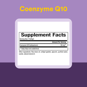 Natural Factors Coenzyme Q10 50mg softgels with rice bran oil