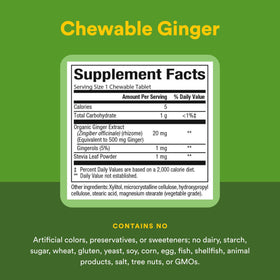 Natural Factors Complément Alimentaire Gingembre 500 mg 90 Comprimés - détails des ingrédients