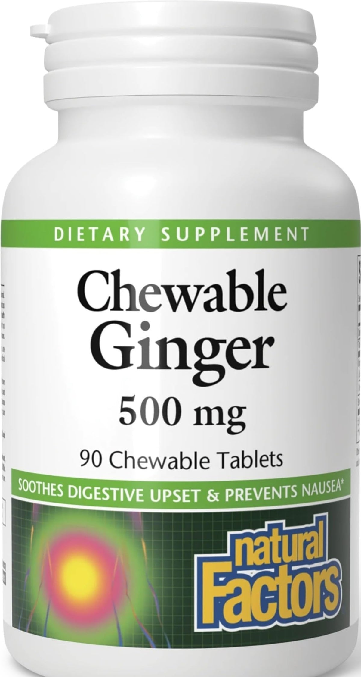 Natural Factors Complément Alimentaire Gingembre 500 mg 90 Comprimés - vue de face