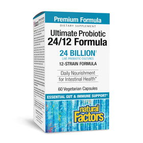 Natural Factors Complément Alimentaire Probiotique 24/12 - 60 Capsules Végétariennes, vue de face