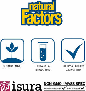 Natural Factors Complément Alimentaire Santé des Poumons en gros plan