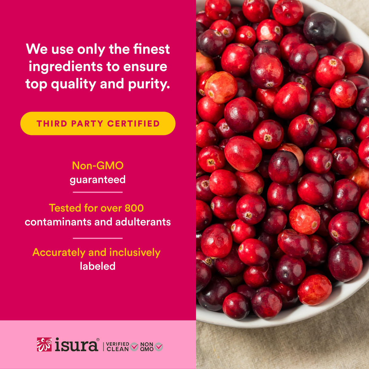 Natural Factors Concentré de Canneberge 500 mg packaging