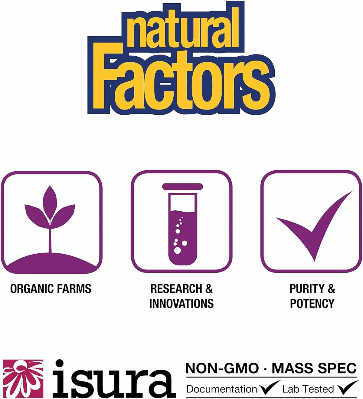Natural Factors Concentré de Myrtille Super Force 500 mg boîte vue latérale