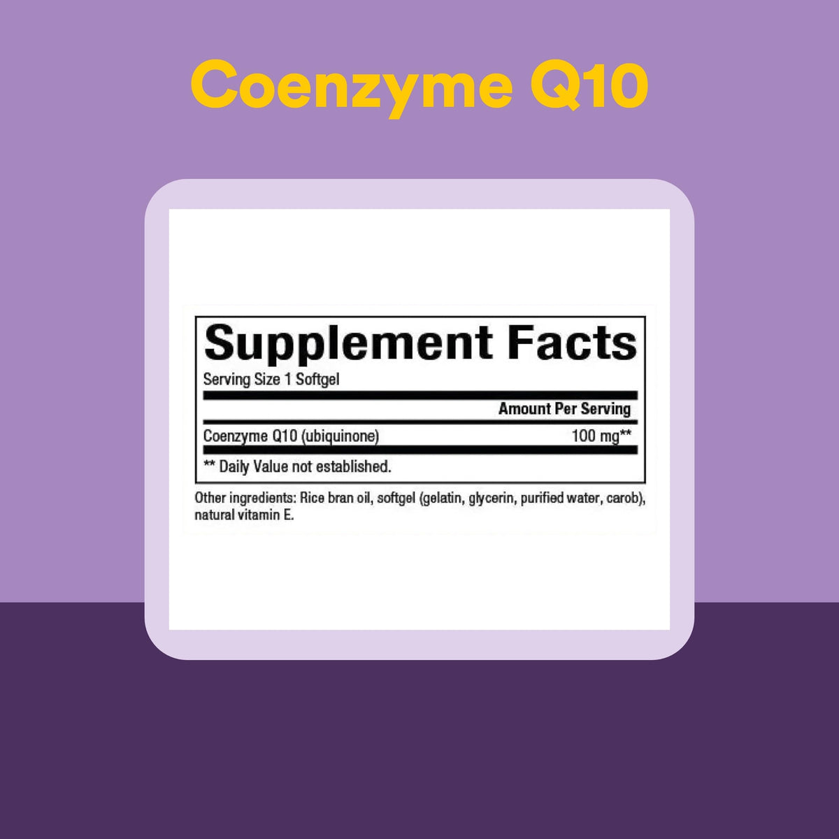 Natural Factors CoQ10 100 mg gélules sur une surface en bois