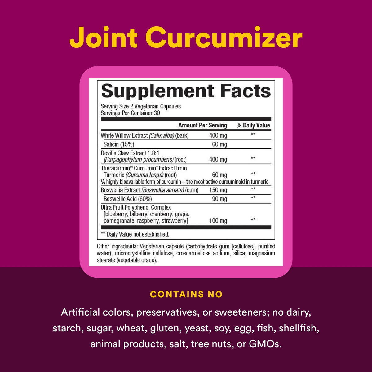 Natural Factors CurcuminRich Joint Curcumizer 60 Capsules, contenant ouvert