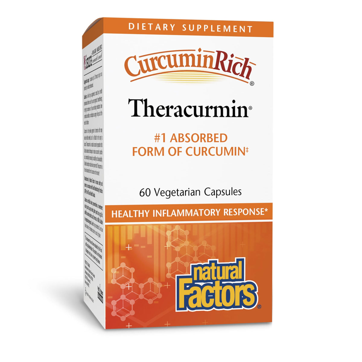 Natural Factors CurcuminRich Theracurmin 60 capsules végétariennes vue de face
