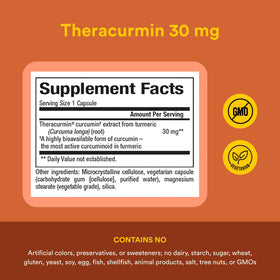Natural Factors CurcuminRich Theracurmin près d'une plante de curcuma