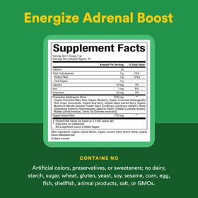 Natural Factors Energize Adrenal Support Poudre 231g en utilisation dans un smoothie