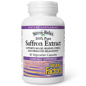 Natural Factors Extrait de Safran 30 Capsules Végétales vue avant