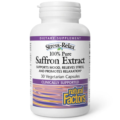 Natural Factors Extrait de Safran 30 Capsules Végétales vue avant