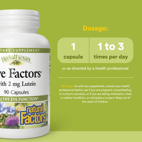 Natural Factors Eye Factors capsules close-up
