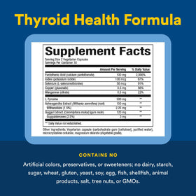 Natural Factors Formule de Santé Thyroïdienne 60 Capsules Végétales - Présentation avec une main