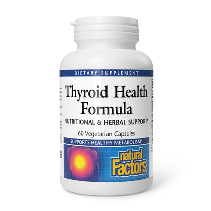Natural Factors Formule de Santé Thyroïdienne 60 Capsules Végétales - Vue avant