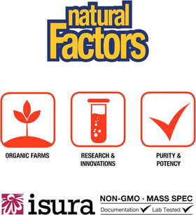 Natural Factors Formule MSM Articulaire 180 capsules en gros plan