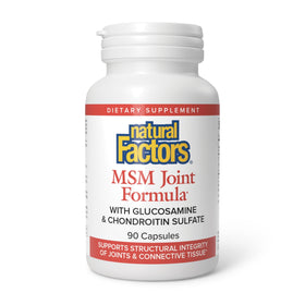 Natural Factors Formule MSM Articulaire 90 gélules vue de face