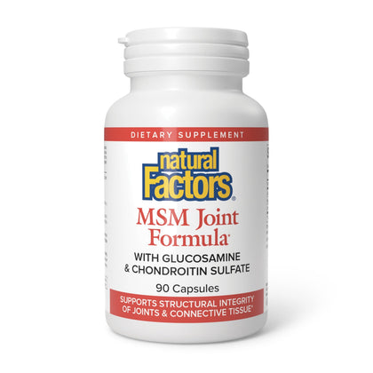 Natural Factors Formule MSM Articulaire 90 gélules vue de face