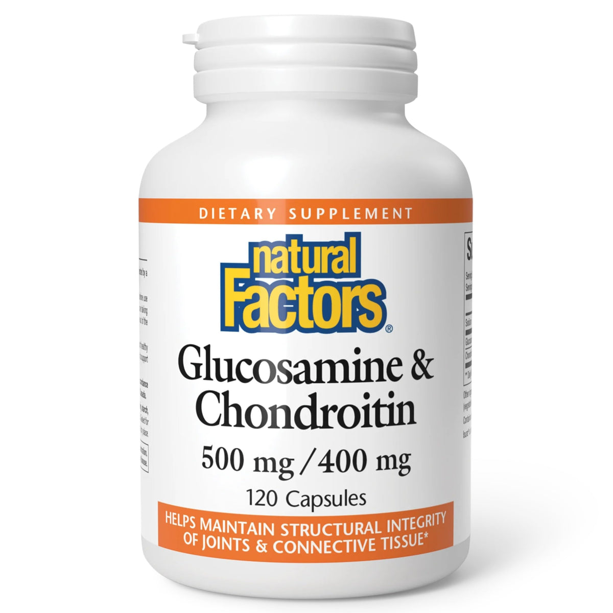 Natural Factors Glucosamine & Chondroitin 120 Capsules emballage avant