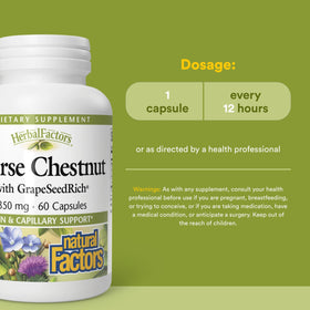 Natural Factors Horse Chestnut capsule inside bottle