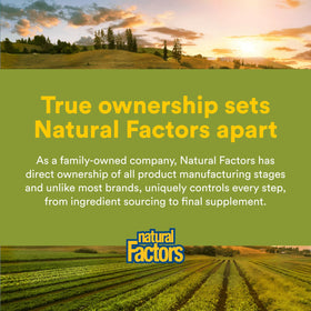 Natural Factors Horse Chestnut product features highlighted