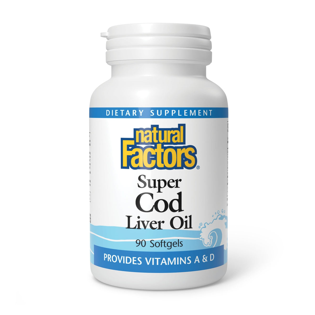 Natural Factors Huile de Foie de Morue 1100 mg Flacon de 90 Gélules