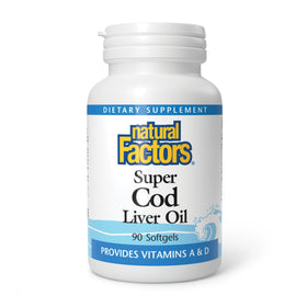 Natural Factors Huile de Foie de Morue 1100 mg Flacon de 90 Gélules