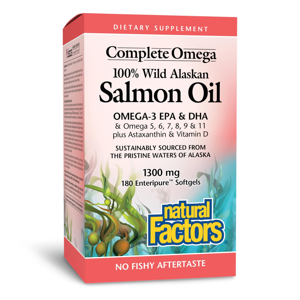 Natural Factors huile de saumon sauvage 1300 mg gélules avant