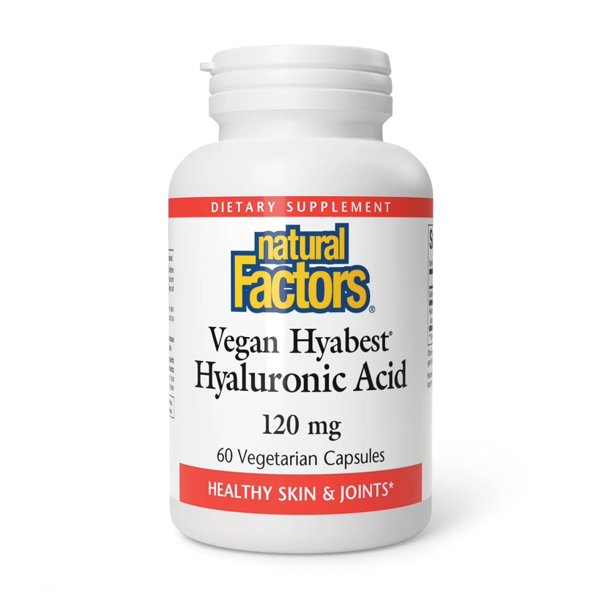 Natural Factors Hyabest Acide Hyaluronique 120 mg, 60 capsules, vue avant