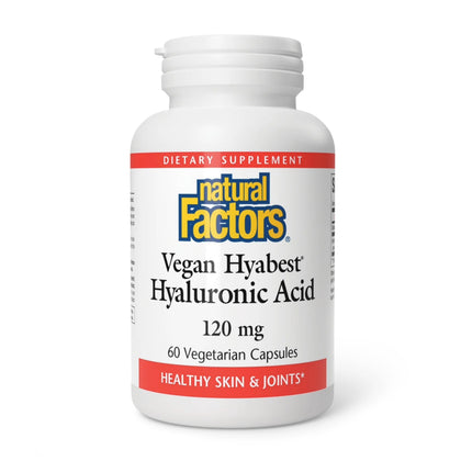 Natural Factors Hyabest Acide Hyaluronique 120 mg, 60 capsules, vue avant