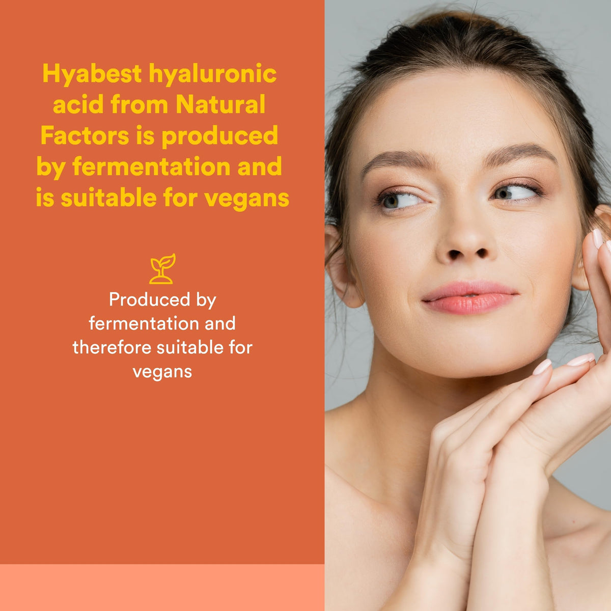 Natural Factors Hyabest Acide Hyaluronique 120 mg, bouteilles avec capsules