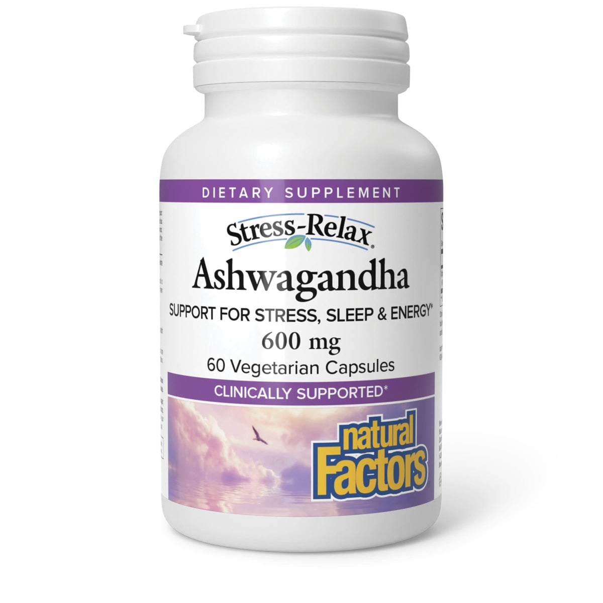 Natural Factors KSM-66 ASHWAGANDHA 600 mg 60 Capsules Végétariennes - vue de face