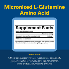 Natural Factors L-Glutamine 1000 mg 180 capsules close-up