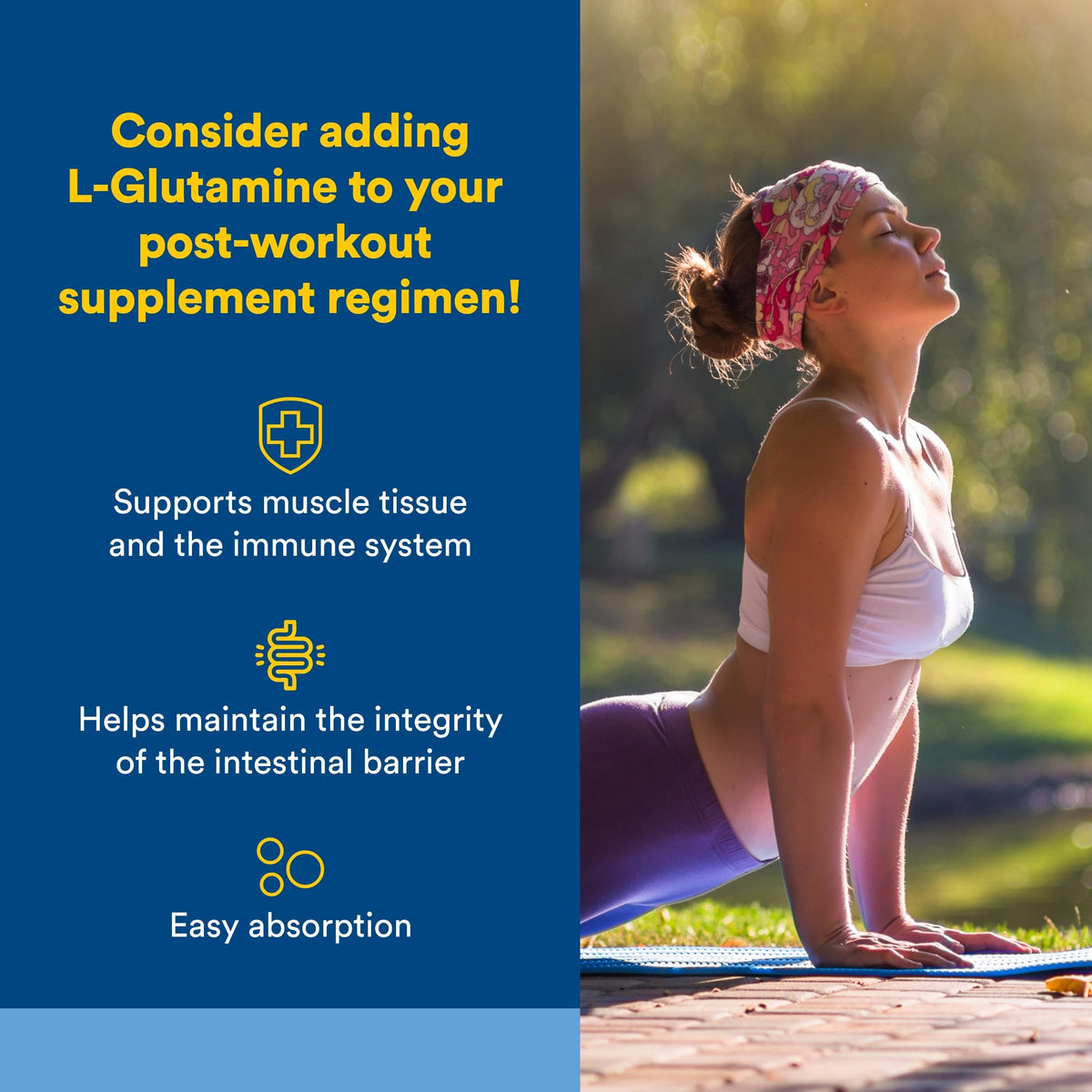 Natural Factors L-Glutamine 1000 mg 180 capsules side view