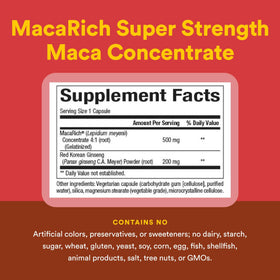 Natural Factors MacaRich 90 capsules avec ginseng