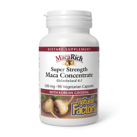 Natural Factors MacaRich 90 capsules vue avant