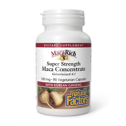 Natural Factors MacaRich 90 capsules vue avant