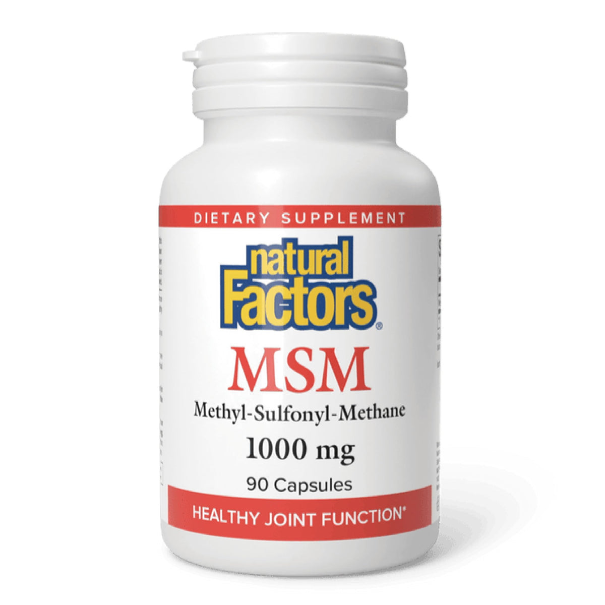Natural Factors MSM 90 Capsules vue de face