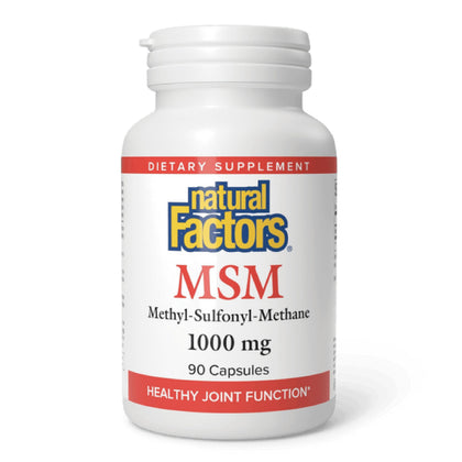 Natural Factors MSM 90 Capsules vue de face