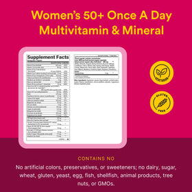 Natural Factors Multivitamine 50+ ouverte avec capsules visibles