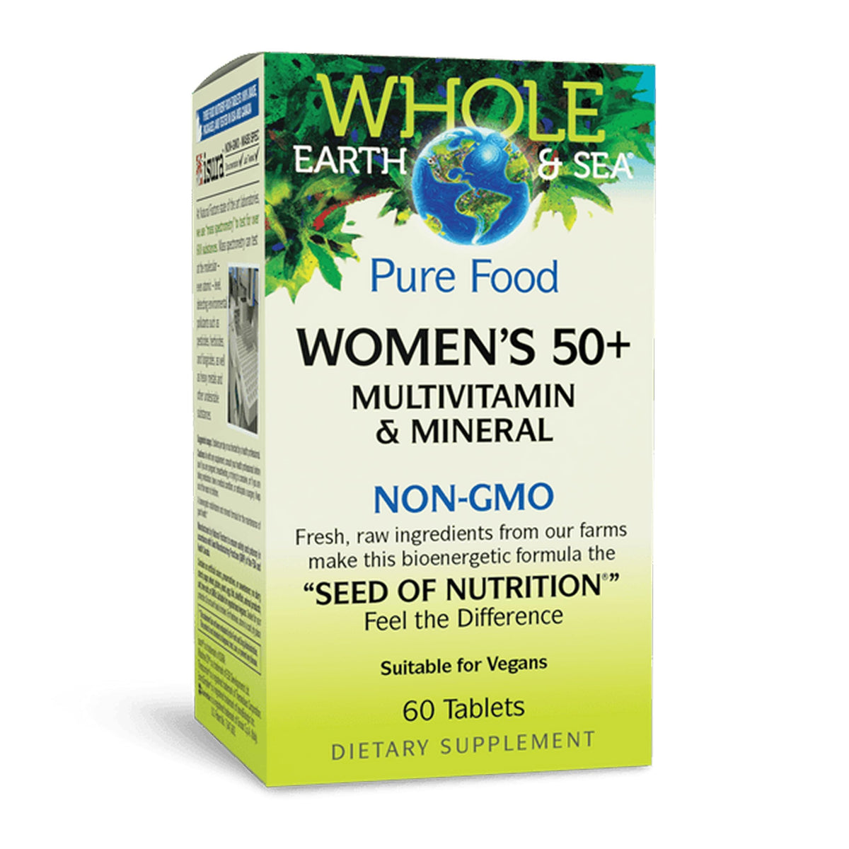 Natural Factors Multivitamine Femme 50+ 60 comprimés végétaliens vue de face