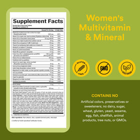 Natural Factors Multivitamine Femme, vue latérale des comprimés