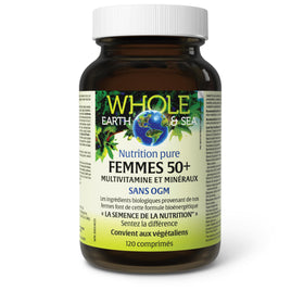 Natural Factors Multivitamine Femmes 50+ 120 comprimés vegans avec fruits et légumes