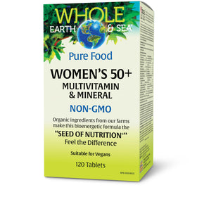 Natural Factors Multivitamine Femmes 50+ 120 comprimés vegans vue de face