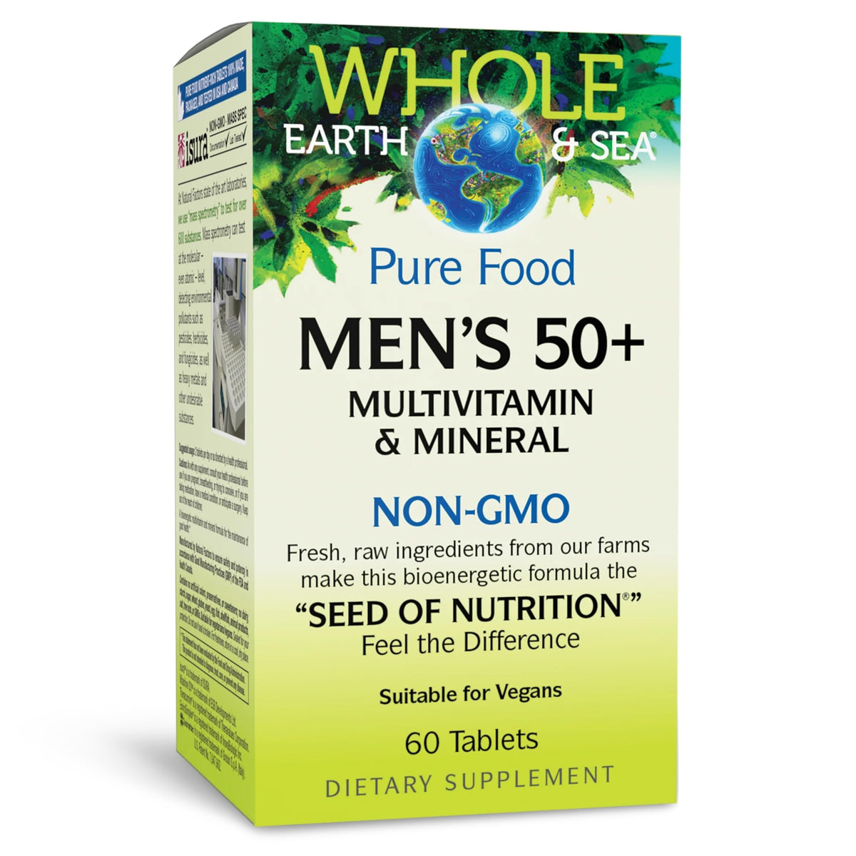 Natural Factors Multivitamines 50+ pour Hommes 60 comprimés végétaliens