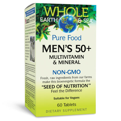 Natural Factors Multivitamines 50+ pour Hommes 60 comprimés végétaliens