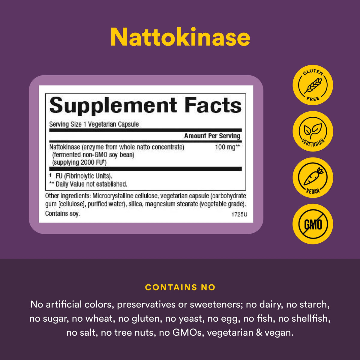 Natural Factors Nattokinase 100 mg présentation des capsules