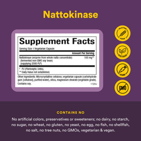 Natural Factors Nattokinase 100 mg présentation des capsules