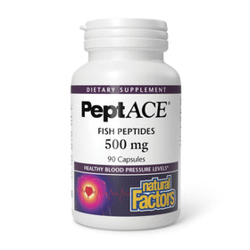 Natural Factors PeptACE 500 mg, 90 capsules vue de face