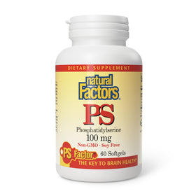 Natural Factors Phosphatidylserine 100 mg 60 gélules vue de face