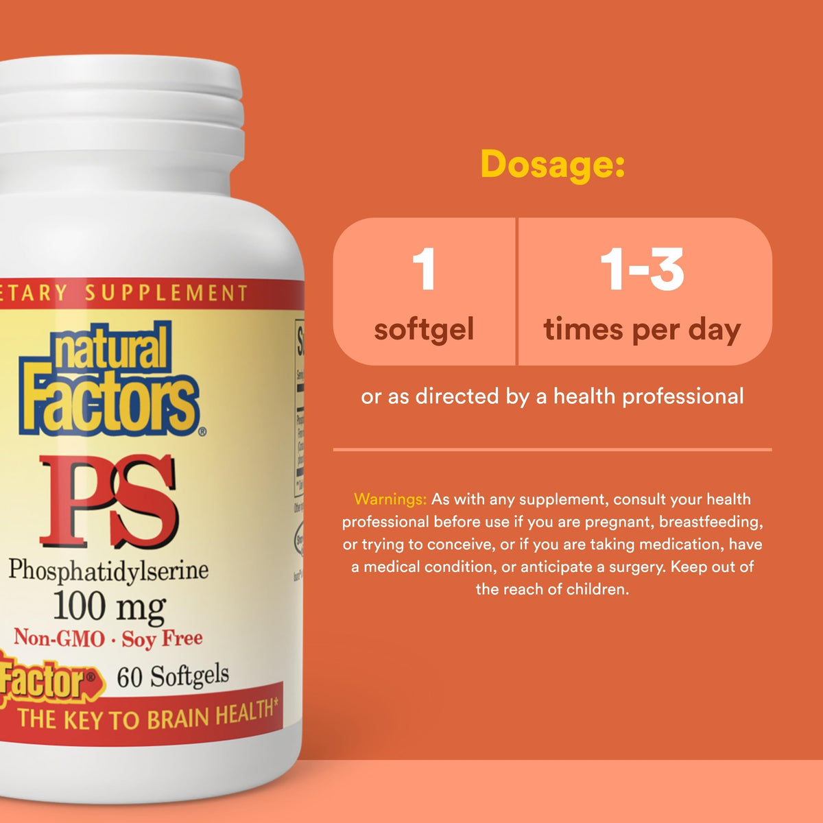 Natural Factors Phosphatidylserine 100 mg gélule à l'intérieur