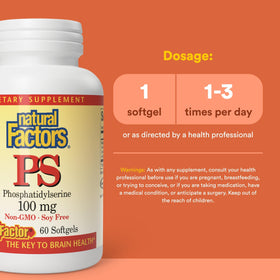 Natural Factors Phosphatidylserine 100 mg gélule à l'intérieur